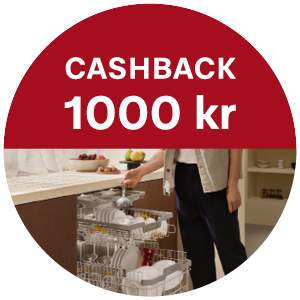 Fra d. 01/09 2024 til d. 31/10 2024 har du mulighed for at få 1000,- kroner i cashback, når du køber enten en vaskemaskine med TwinDos eller en opvaskemaskine med AutoDos fra Miele. For at gøre brug af tilbuddet, skal du registrere dit køb på Mieles hjemmeside senest d. 30/11 2024. Læs mere om kampagnebetingelser og registrering her