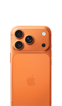 iPhone 17 Pro, taustapuoli, kosminen oranssi, Pro Fusion ‑kamerajärjestelmä yläosan korotetussa kohdassa