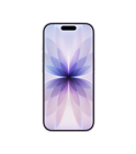 iPhone 17, etupuoli, laventelinvärinen, Dynamic Island keskellä yläreunassa