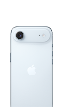iPhone Air, baksida, himmelsblå, Fusion-huvudkamerasystem i platån högst upp