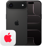 Sida vid sida, iPhone Air, sedd bakifrån, Fusion-kamerasystem, 1 objektiv, blixt, iPhone Air, framsida med heltäckande skärm