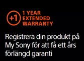 Registrera din Sony kamera få 1års extra garanti