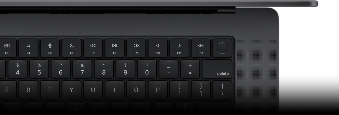 Magic Keyboard med Touch ID sett ovenfra.
