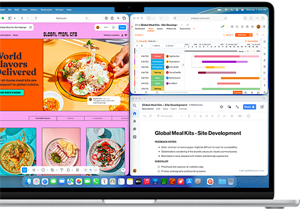MacBook Air med flere åbne apps