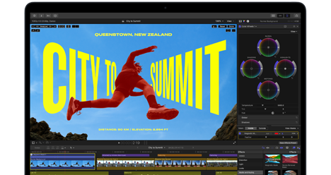 MacBook Airin näytöllä editoidaan videota, mikä havainnollistaa M5-sirun ominaisuuksia