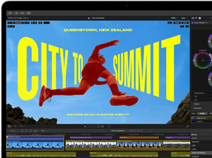 MacBook Airin näytöllä editoidaan videota, mikä havainnollistaa M5-sirun ominaisuuksia